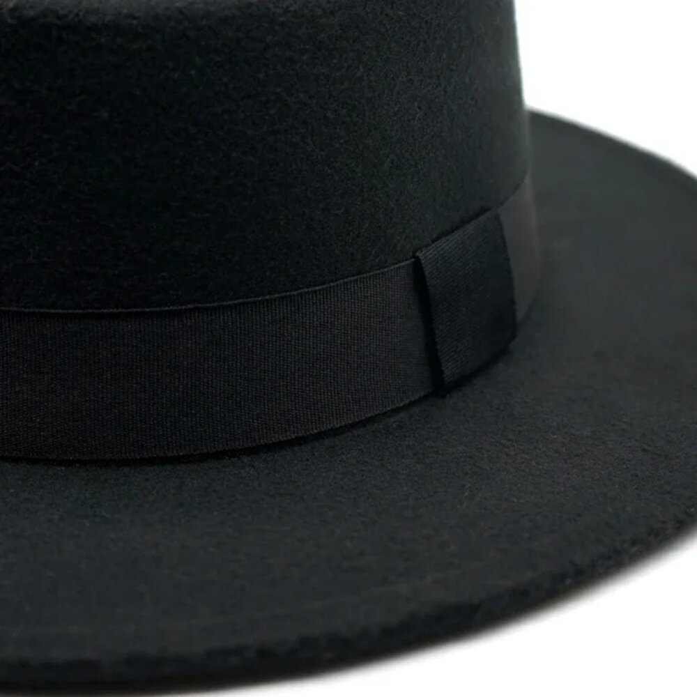 Women Flat Bolo Stylish Hat Wide Formal y2k Hot - Picture 5 of 7